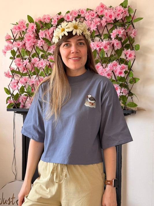 Puffin Boxy T-Shirt - Organic Cotton