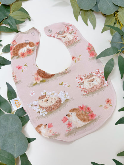 Sakura Hedgehog Bib - Rounded