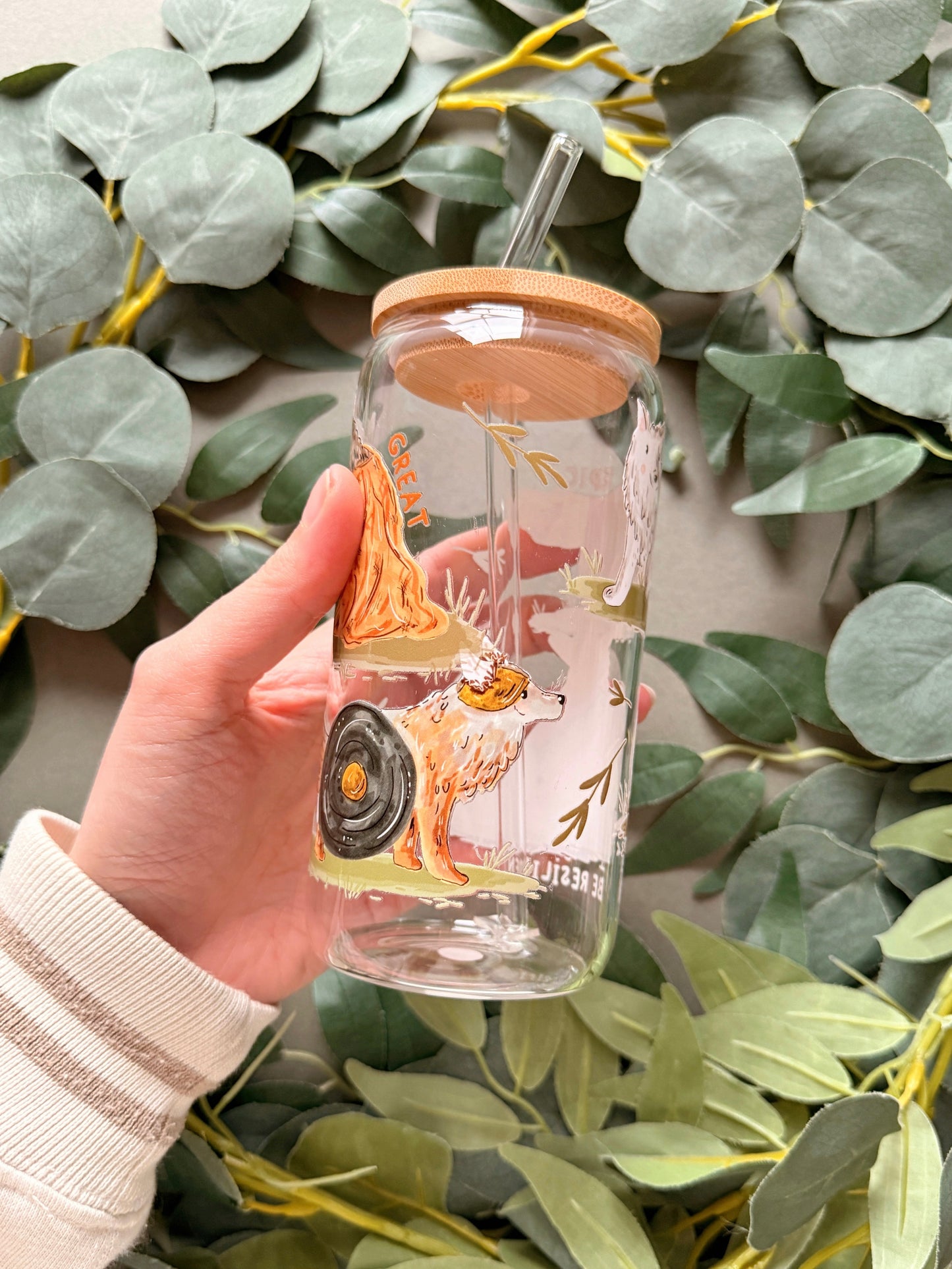 Warrior Wolves Glass Tumbler