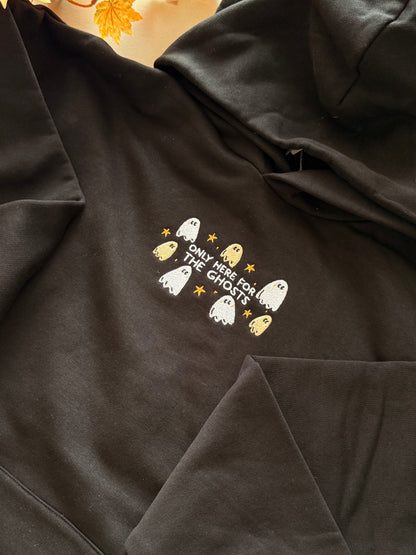 Only Here For The Ghosts Hoodie - Embroidered