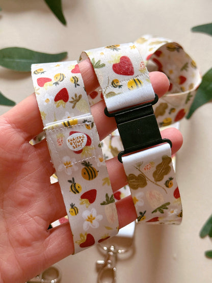 Strawberry Bee Lanyard