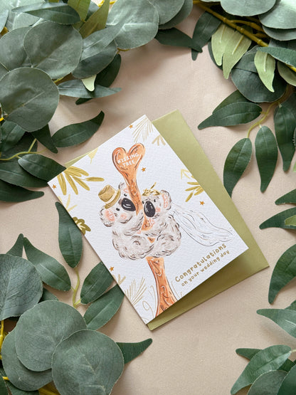 Mr & Mrs Koala Wedding Card