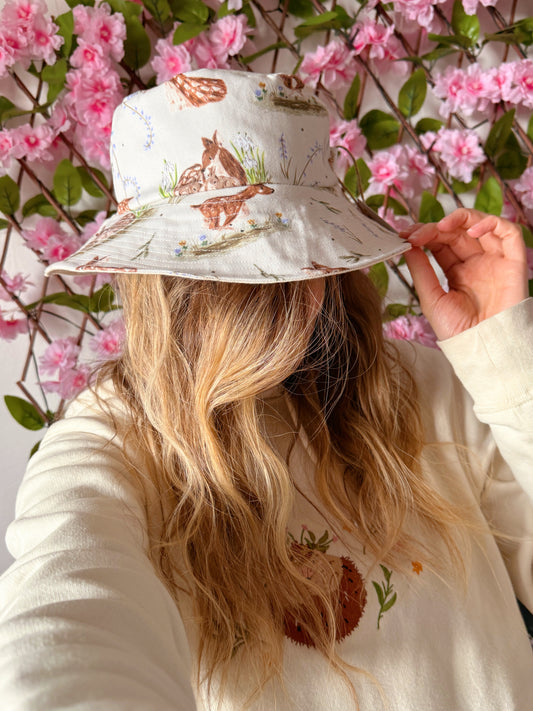 Spring Deer Bucket Hat - Adult & Child Sizing