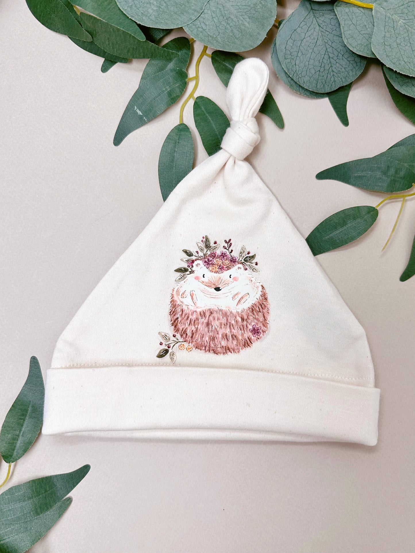 Botanical Hedgehog Bib & Hat Set