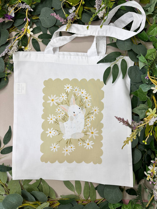 Daisy Rabbit Tote Bag