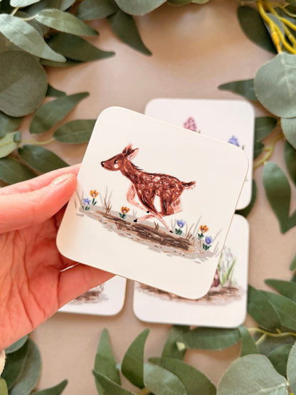 Spring Deer Coaster
