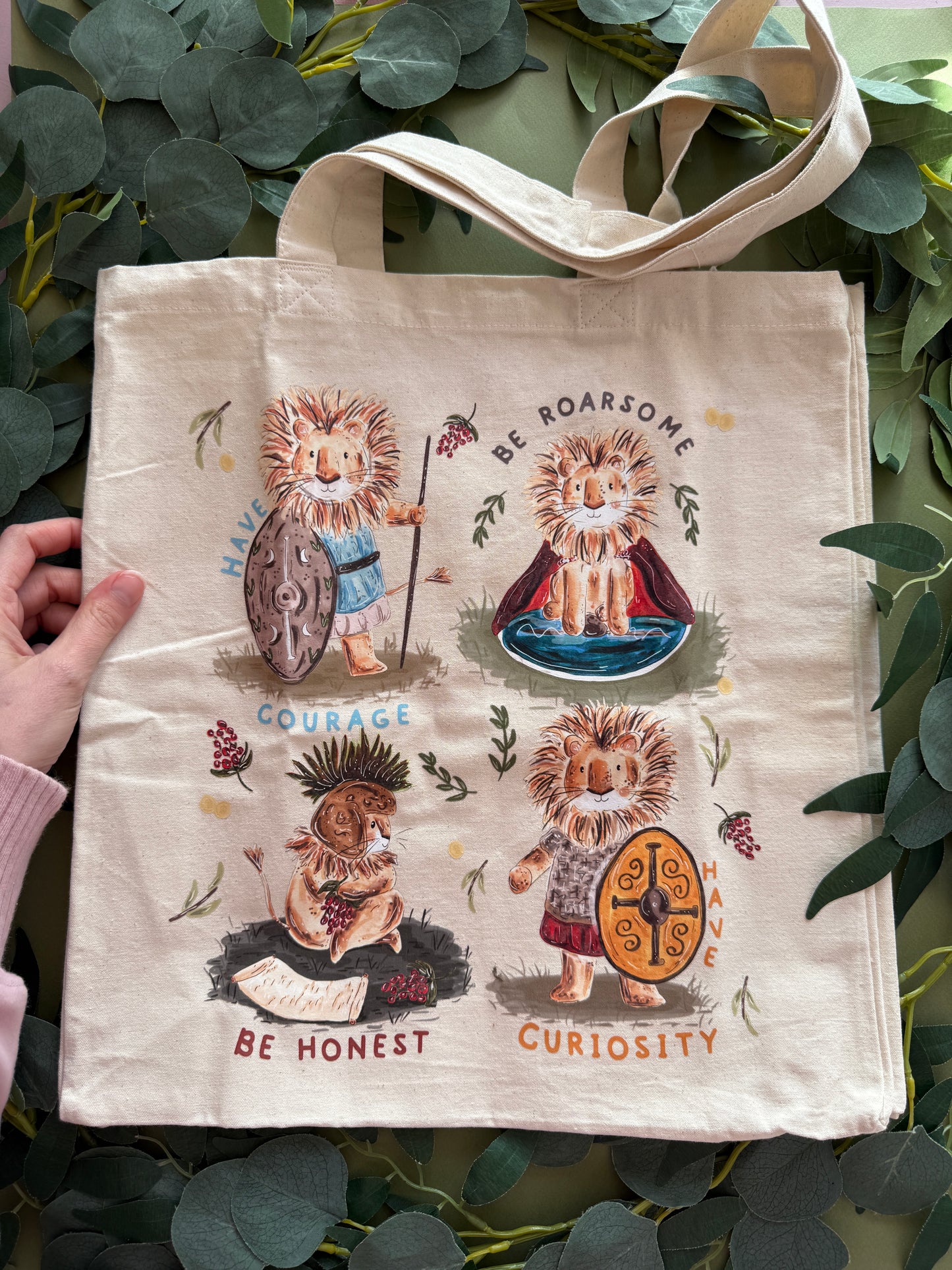 Warrior Lion Giant Tote Bag
