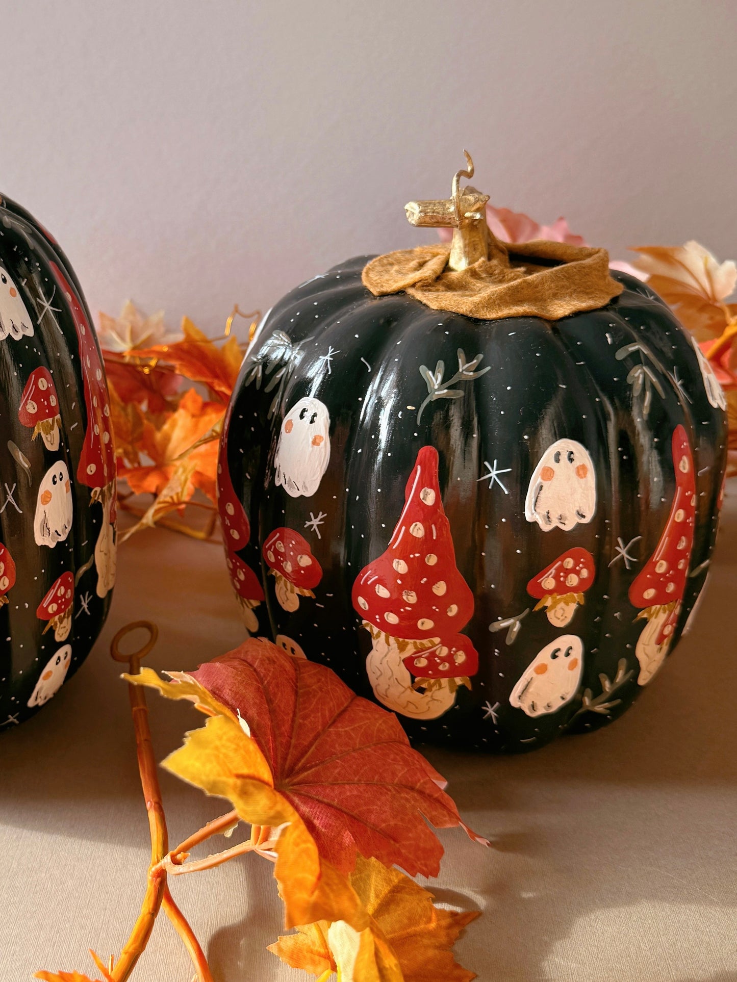 Mushroom Ghost Pumpkin