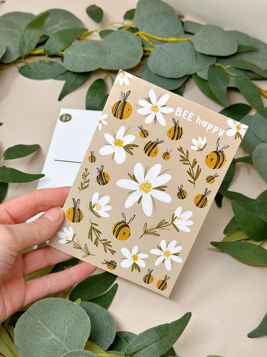 Daisy Bee Postcard