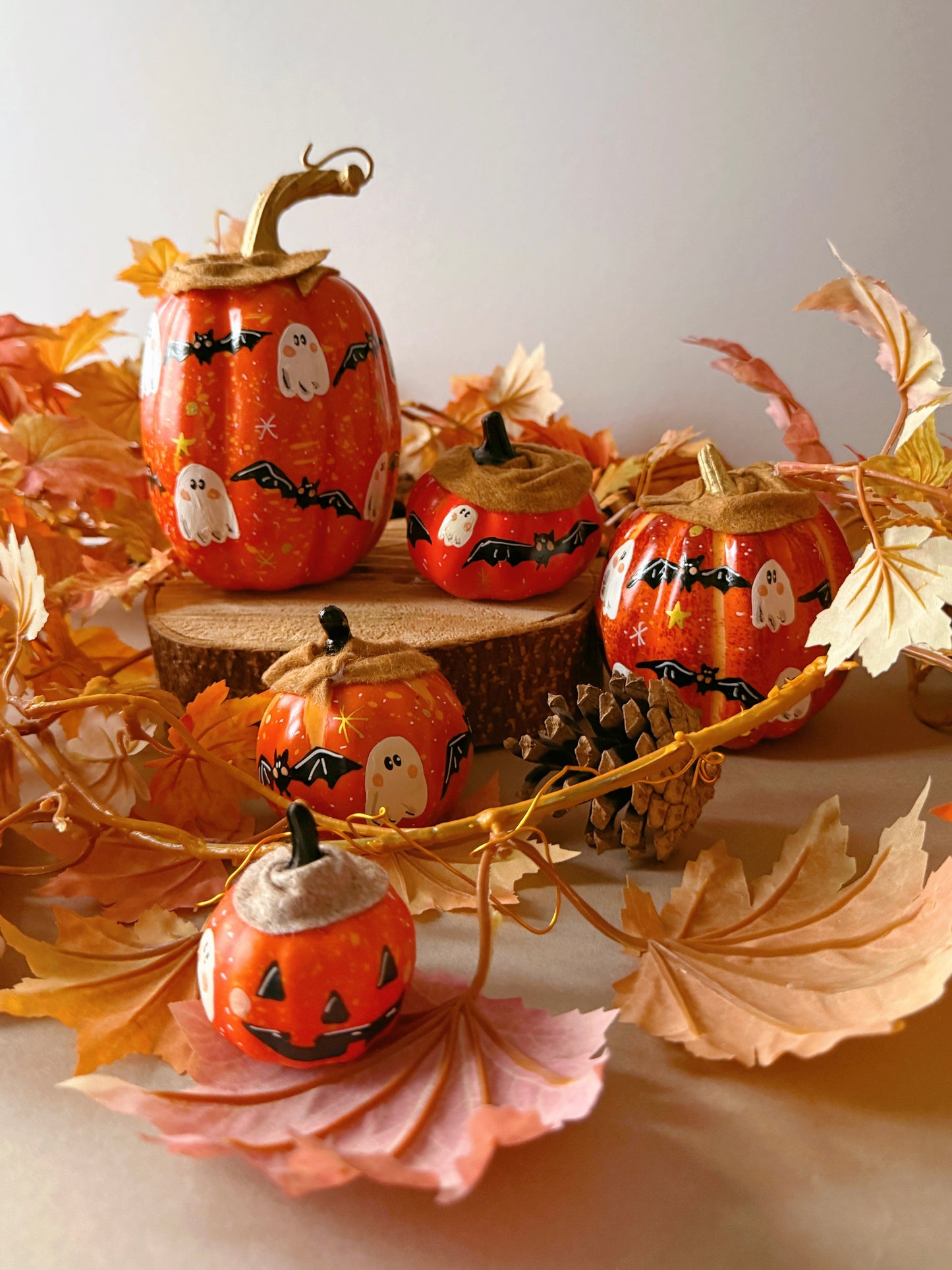 Orange Ghost Pumpkins