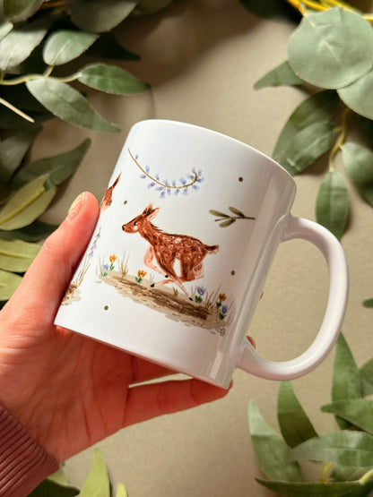 Spring Deer Ceramic Mug