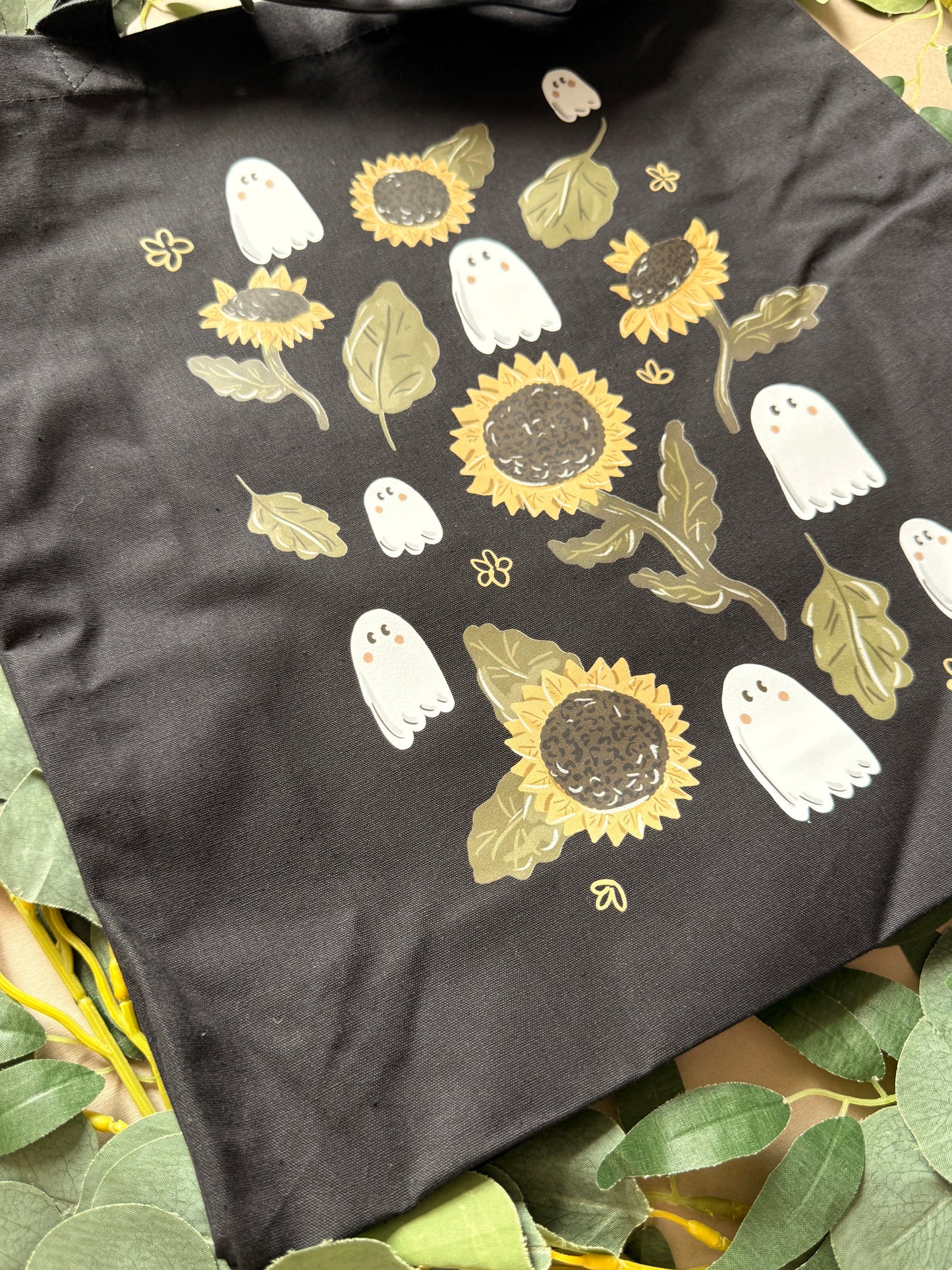 Sunflower Ghost Giant Tote Bag