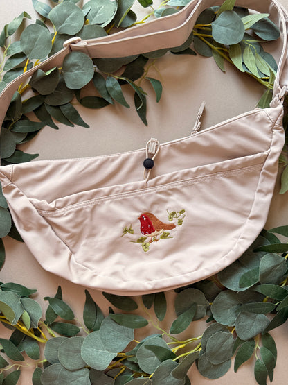 Robin Embroidered Crossbody Bag