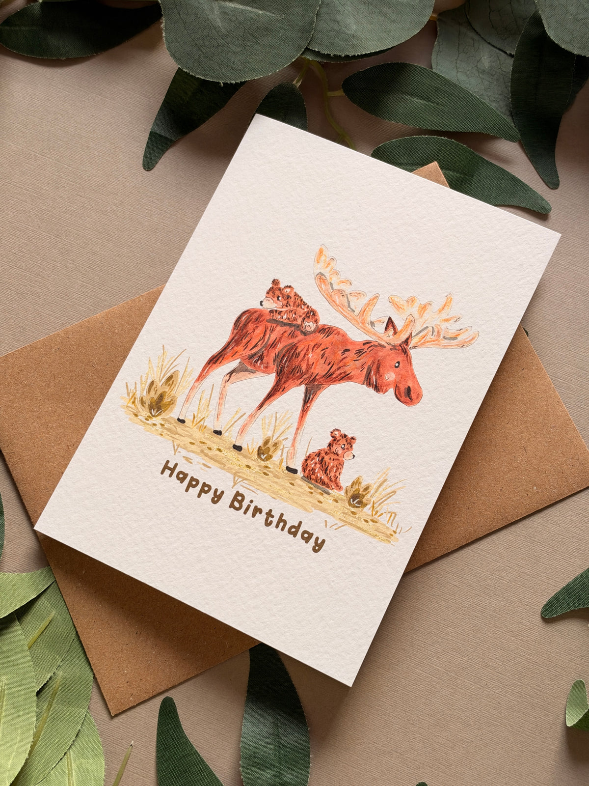 Moose Birthday Card