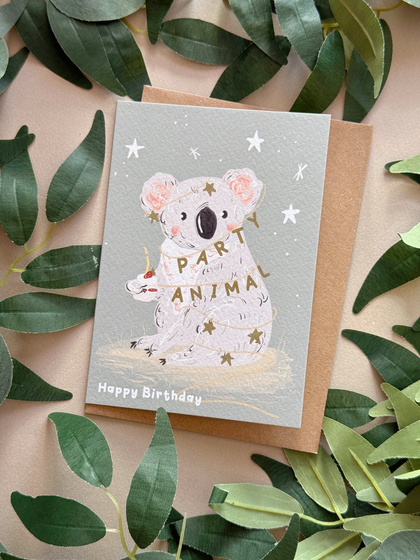 Koala Party Birthday Card