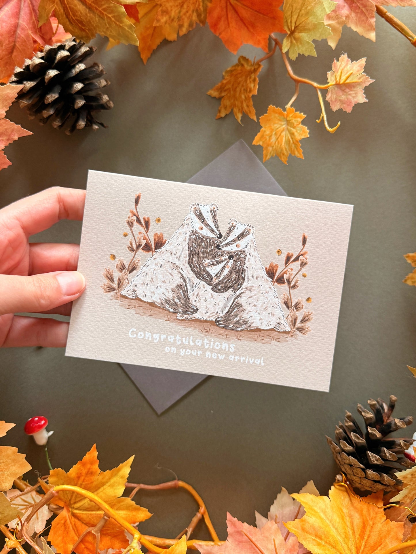 Badger New Baby Card