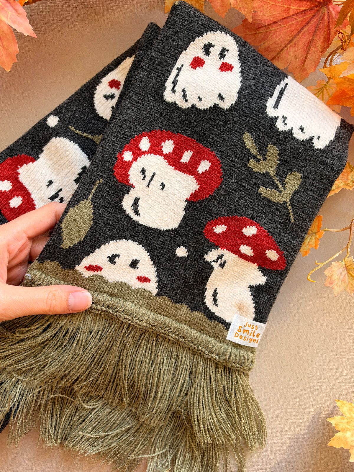 Mushroom Ghost Scarf