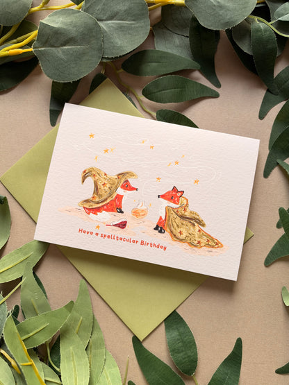 Fox Spell Birthday Card