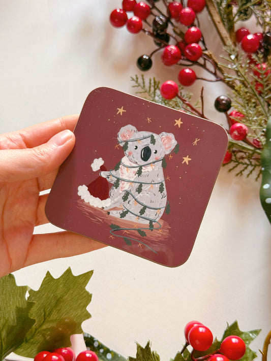 Koala Christmas Coaster