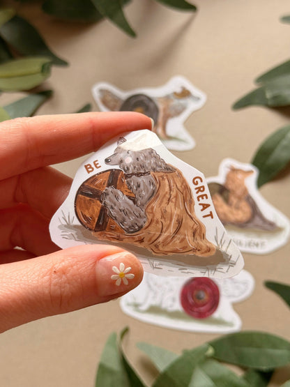 Warrior Wolves Sticker - Waterproof