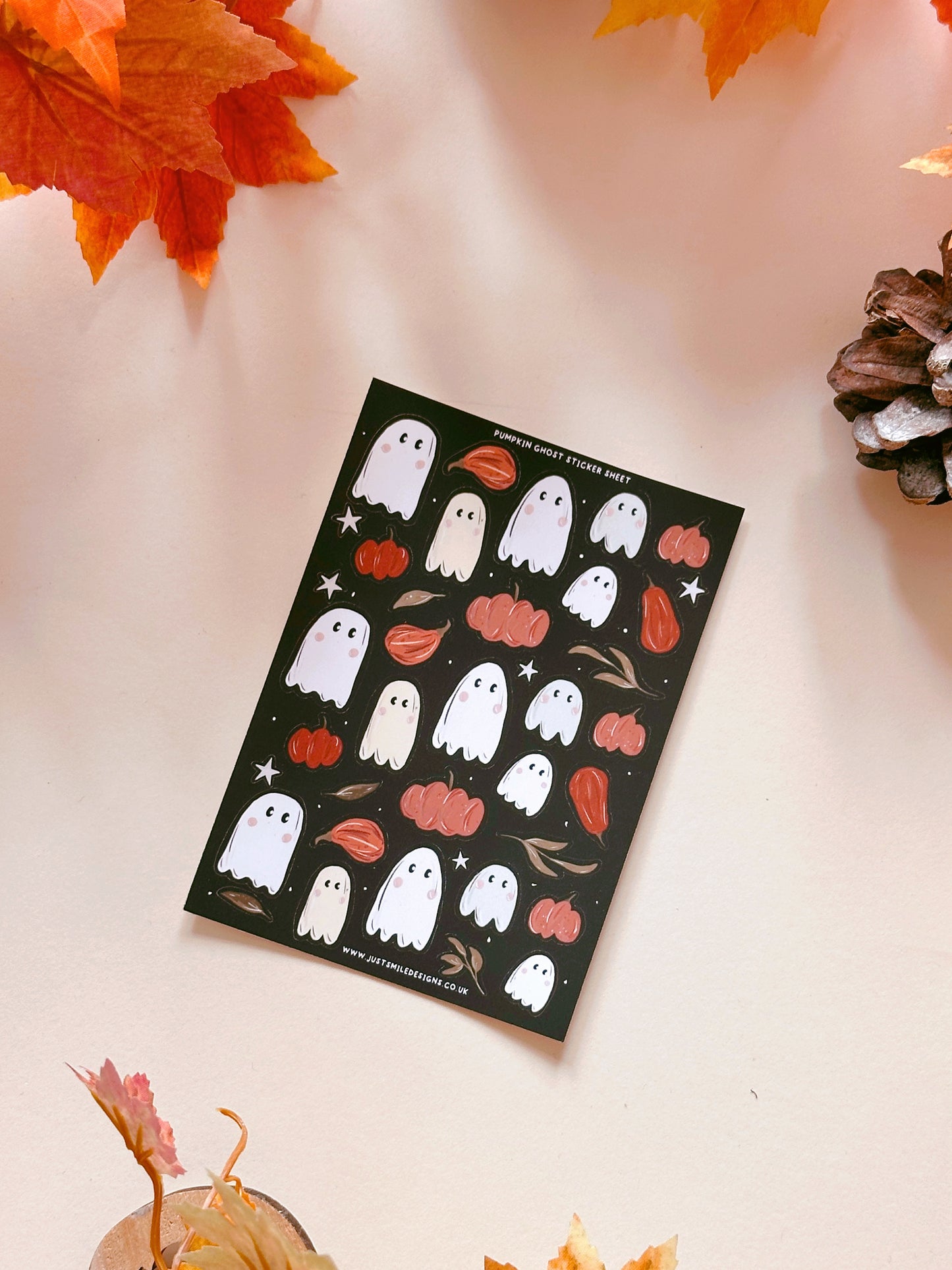 Pumpkin Ghost Sticker Sheet