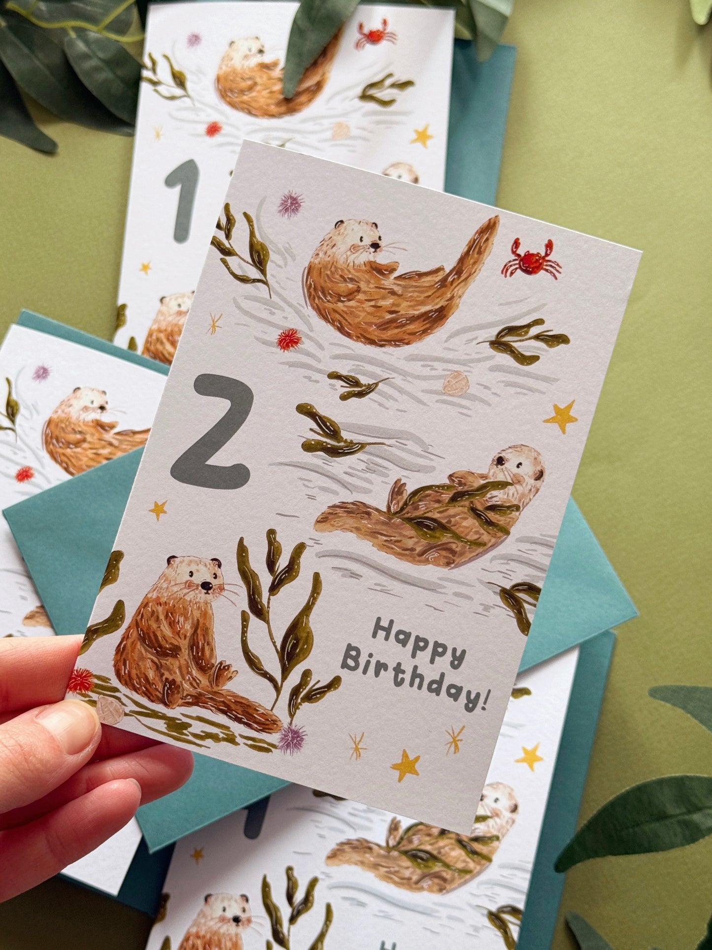 Otter Age Birthday Card