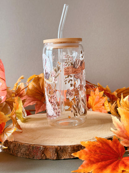 Woodland Badger Glass Tumbler