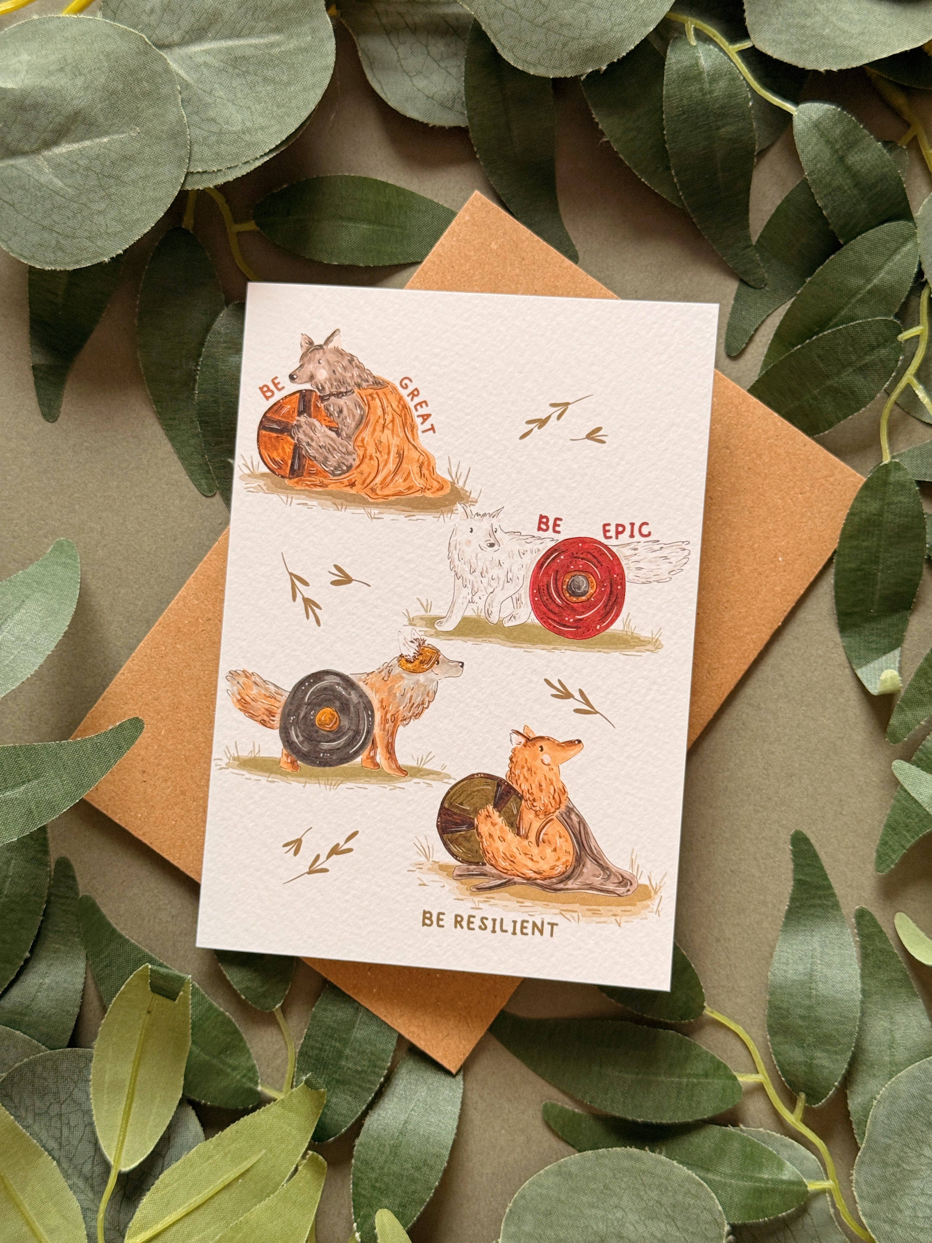 Wolves Blank Card – Just Smile Designs