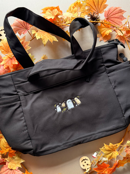 Ghost Embroidered Weekender Tote