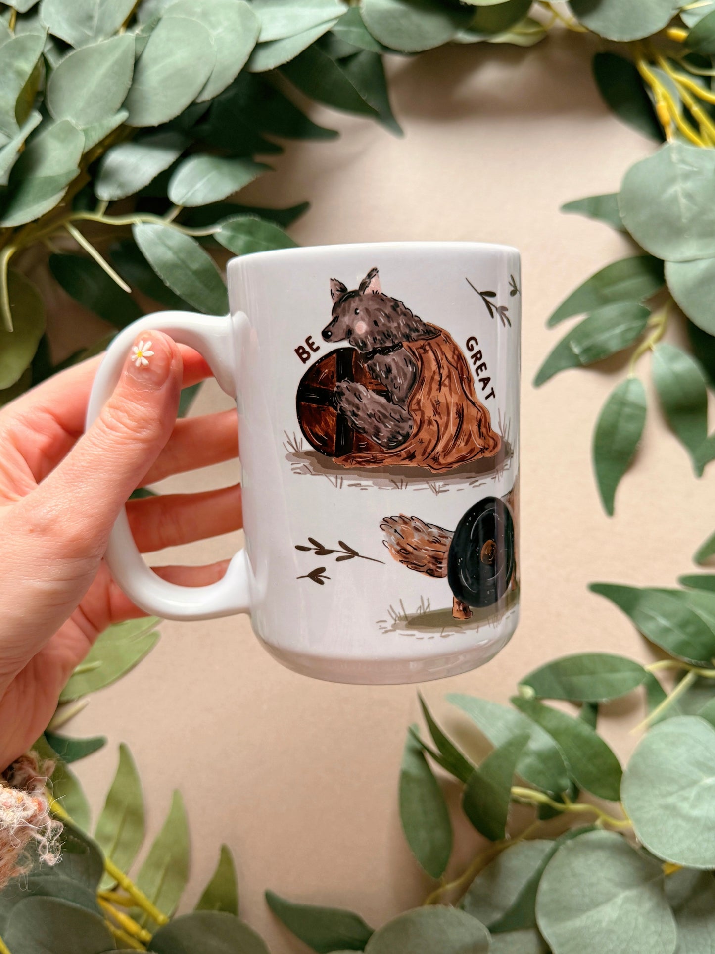 Wolves Tall Ceramic Mug