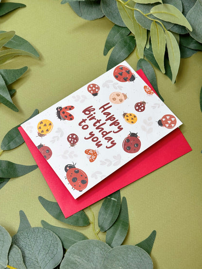 Ladybird Birthday Card