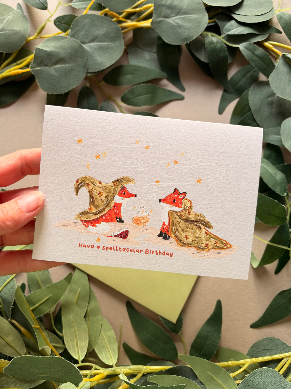 Fox Spell Birthday Card