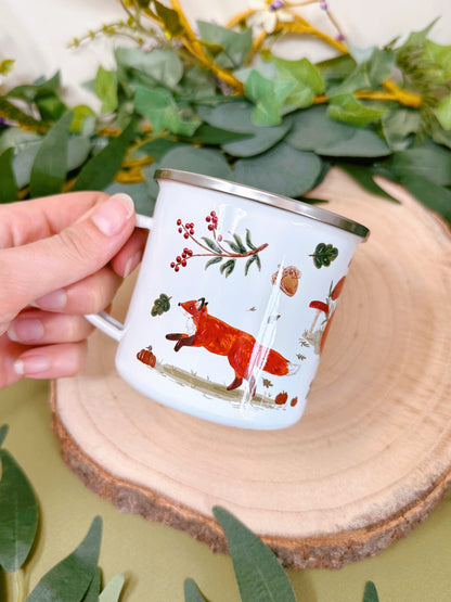 Autumn Fox Enamel Mug