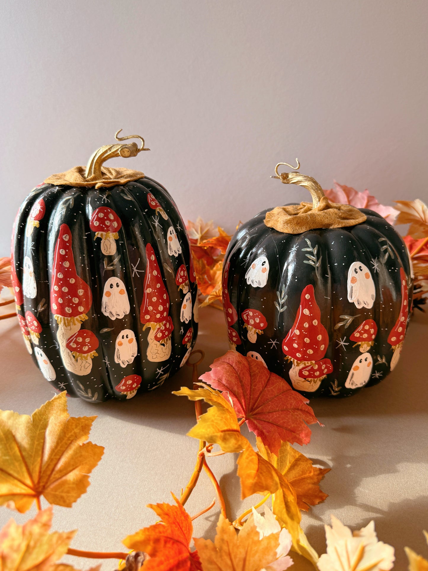 Mushroom Ghost Pumpkin