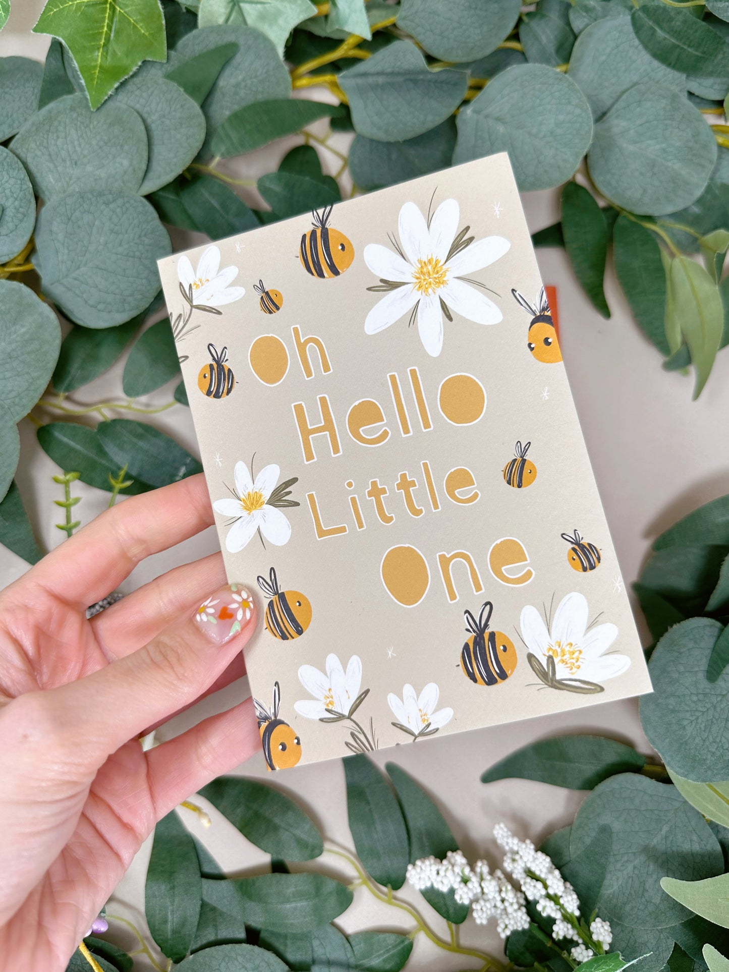 Hello Little One Bee New Baby Card
