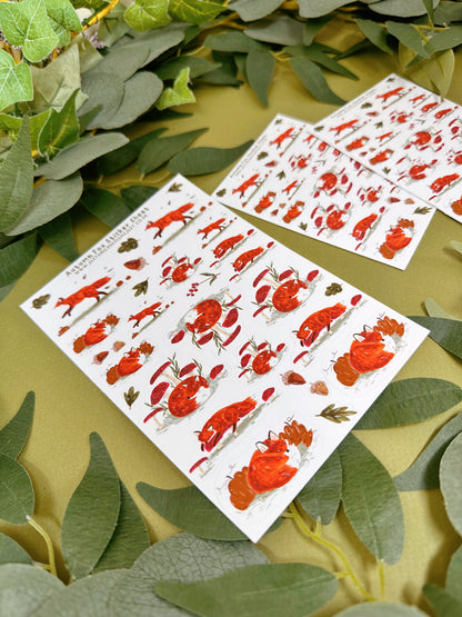 Autumn Fox Sticker Sheet