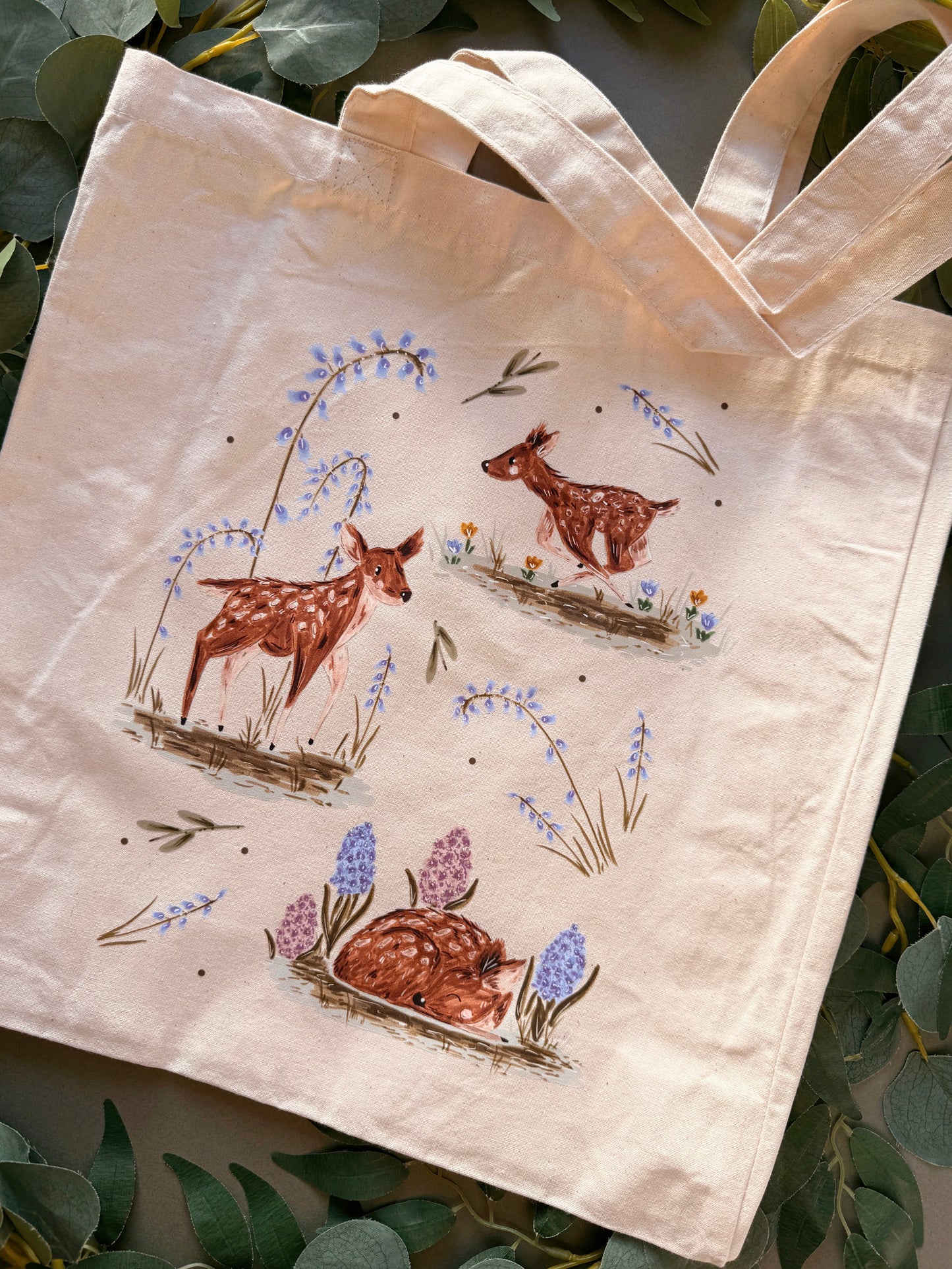 Spring Deer Giant Tote Bag