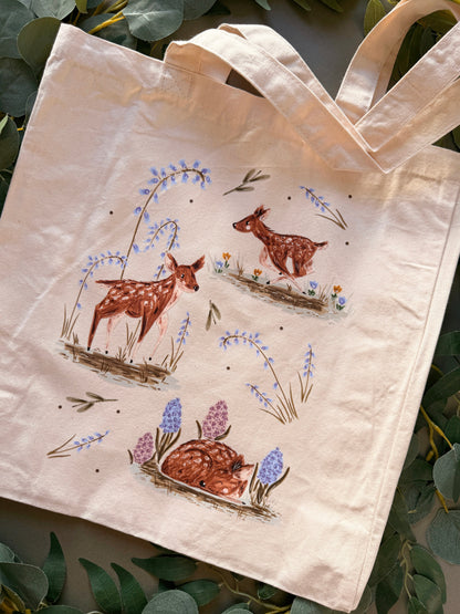 Spring Deer Giant Tote Bag