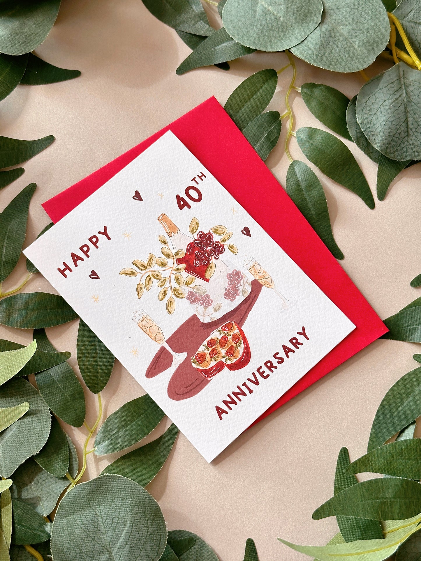 40th Wedding Anniversary Card