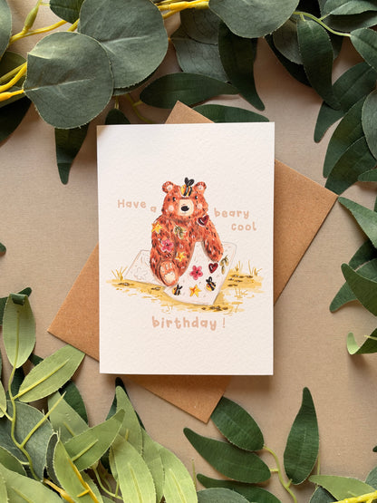 Sticker Bear Birthday Card