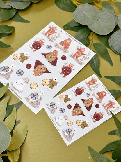 Viking Bear Sticker Sheet