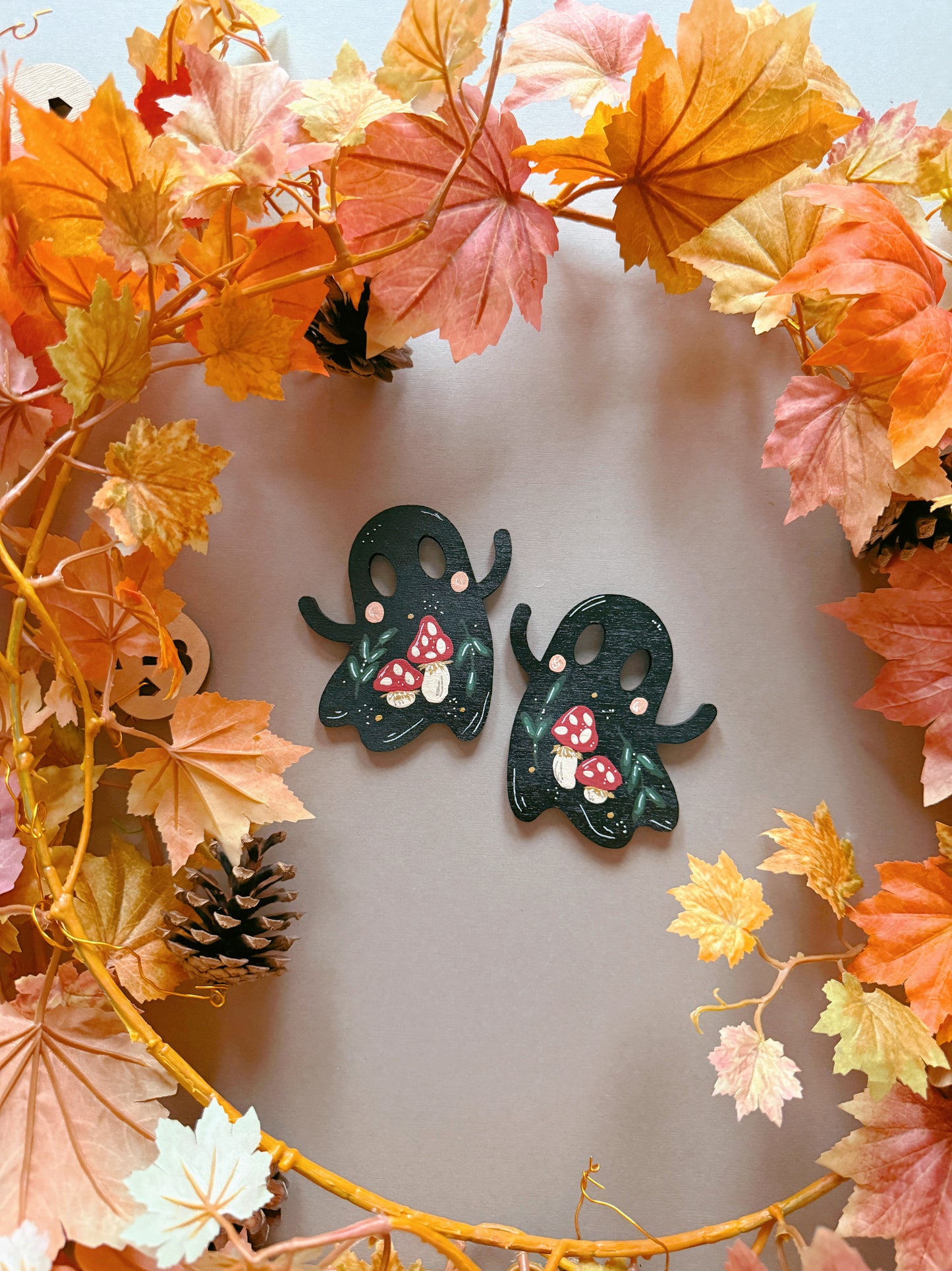 Wooden Ghost Decoration