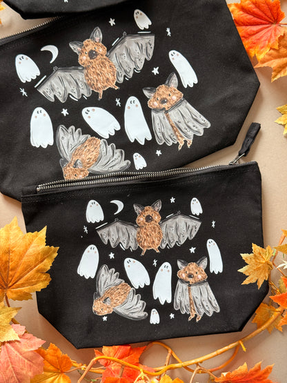 Bat ghost Zip Case