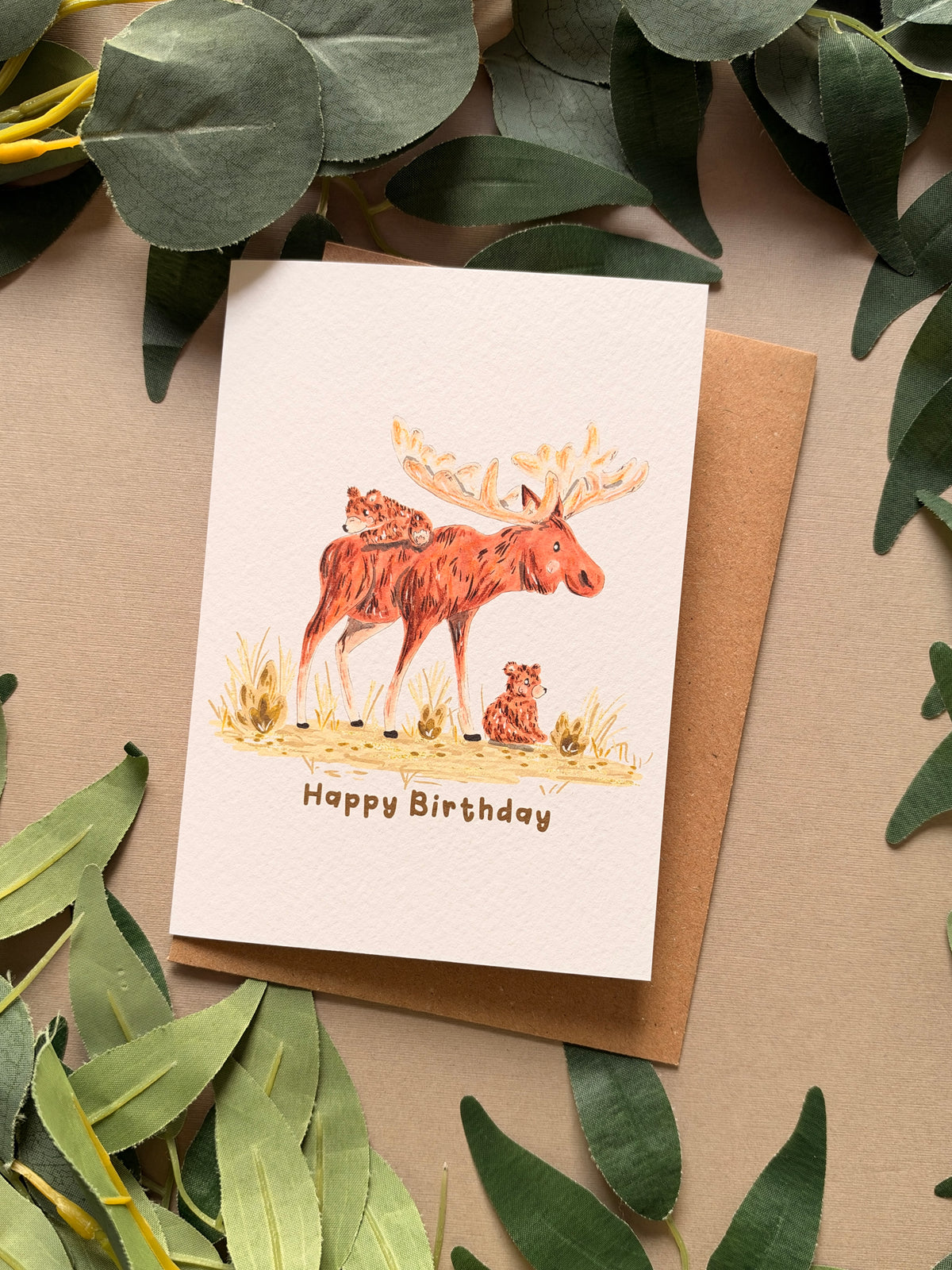 Moose Birthday Card