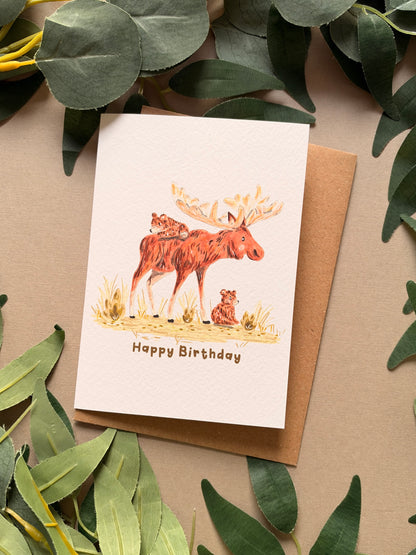 Moose Birthday Card