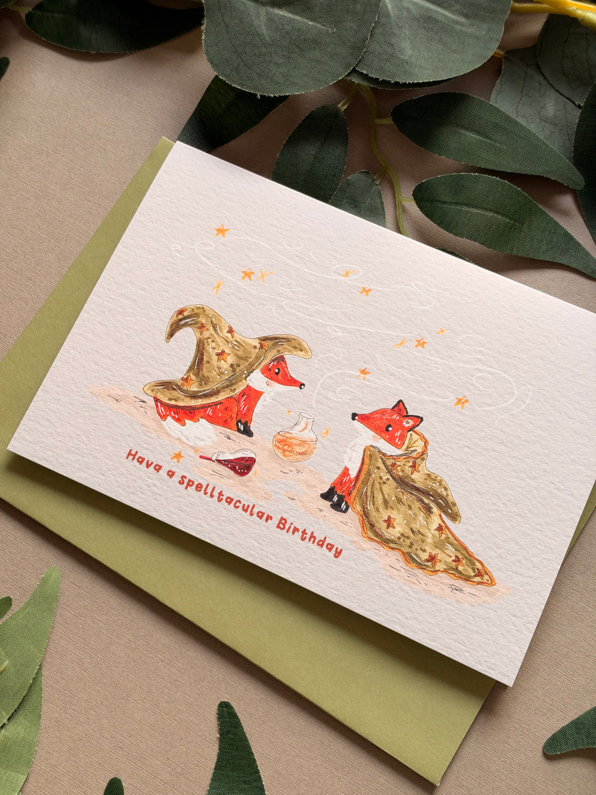 Fox Spell Birthday Card