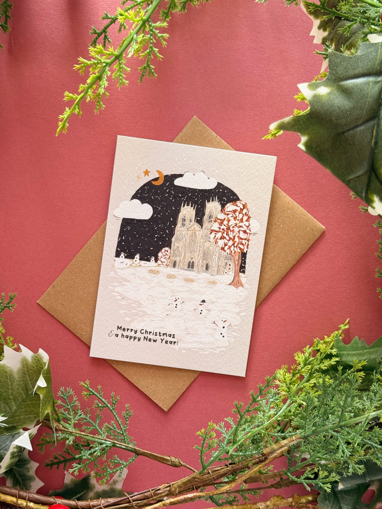 Minster Snowman Christmas Card