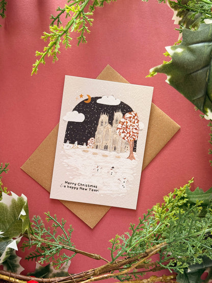 Minster Snowman Christmas Card