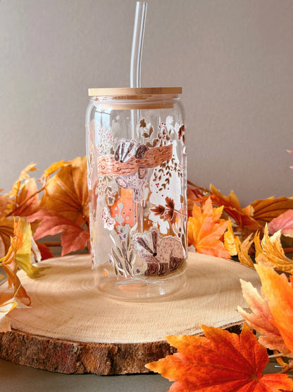 Woodland Badger Glass Tumbler