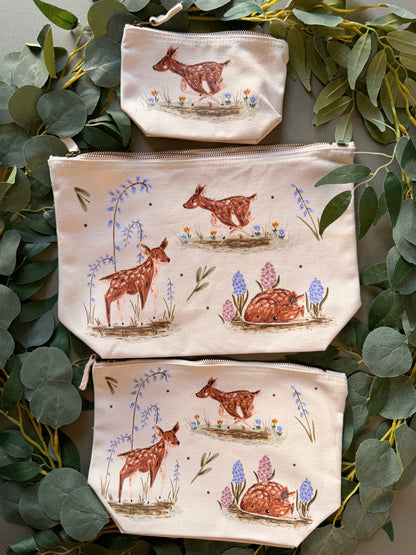 Spring Deer Zip Bag